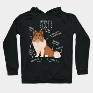 Sheltie Shetland Sheepdog Anatomy Hoodie